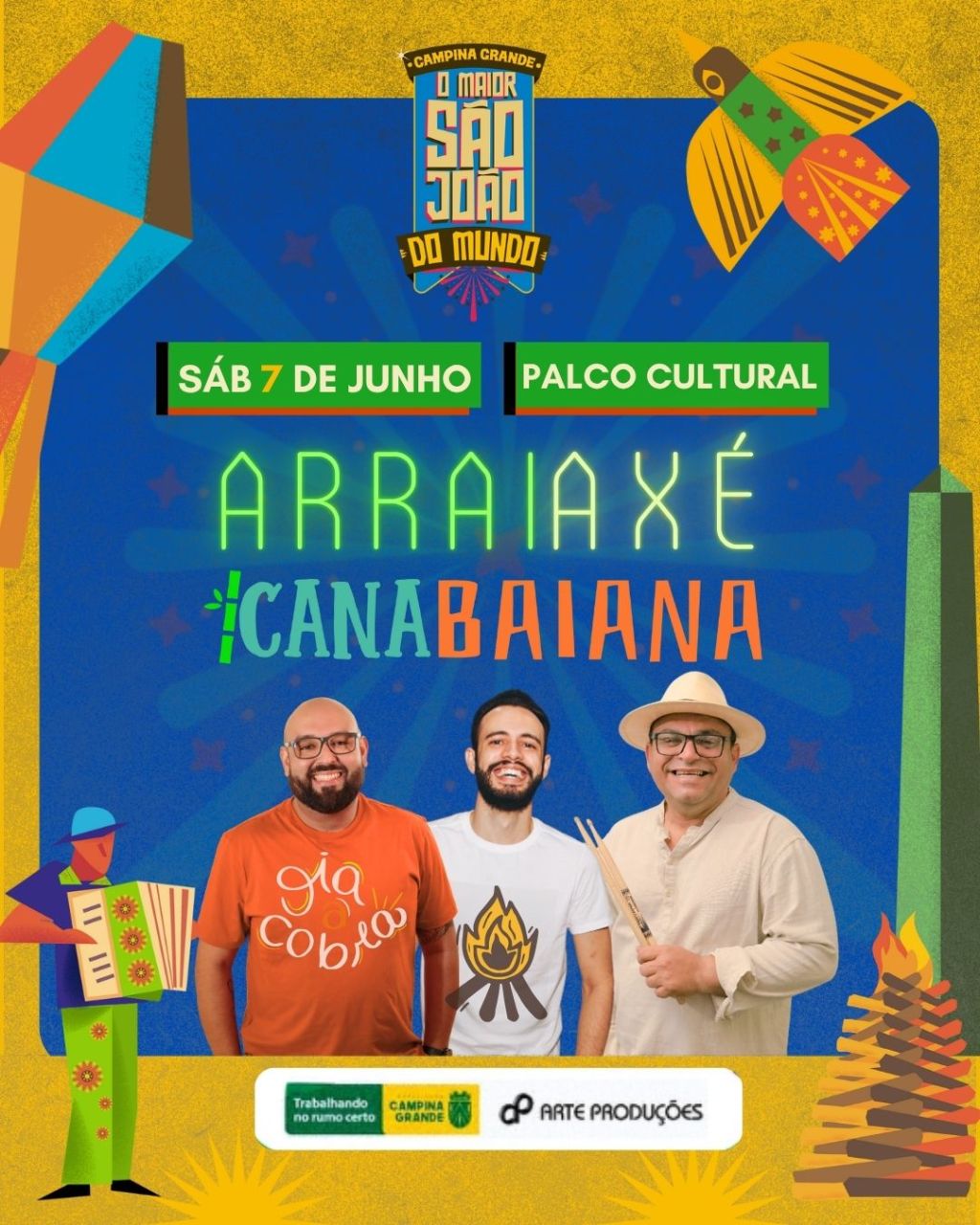 Cana Baiana mistura forró e axé em show no Parque do&nbsp;Povo
