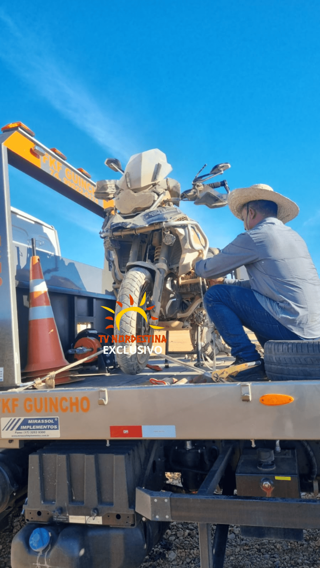 EXCLUSIVO: Veja imagens do local do acidente que matou o motociclista Gilvan Moura no estado da&nbsp;Bahia